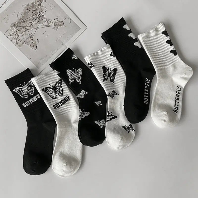 Women's Kawaii Butterfly Socks