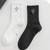 Classic Black & White Cross Socks