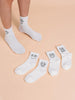 White Cartoon Faces Socks